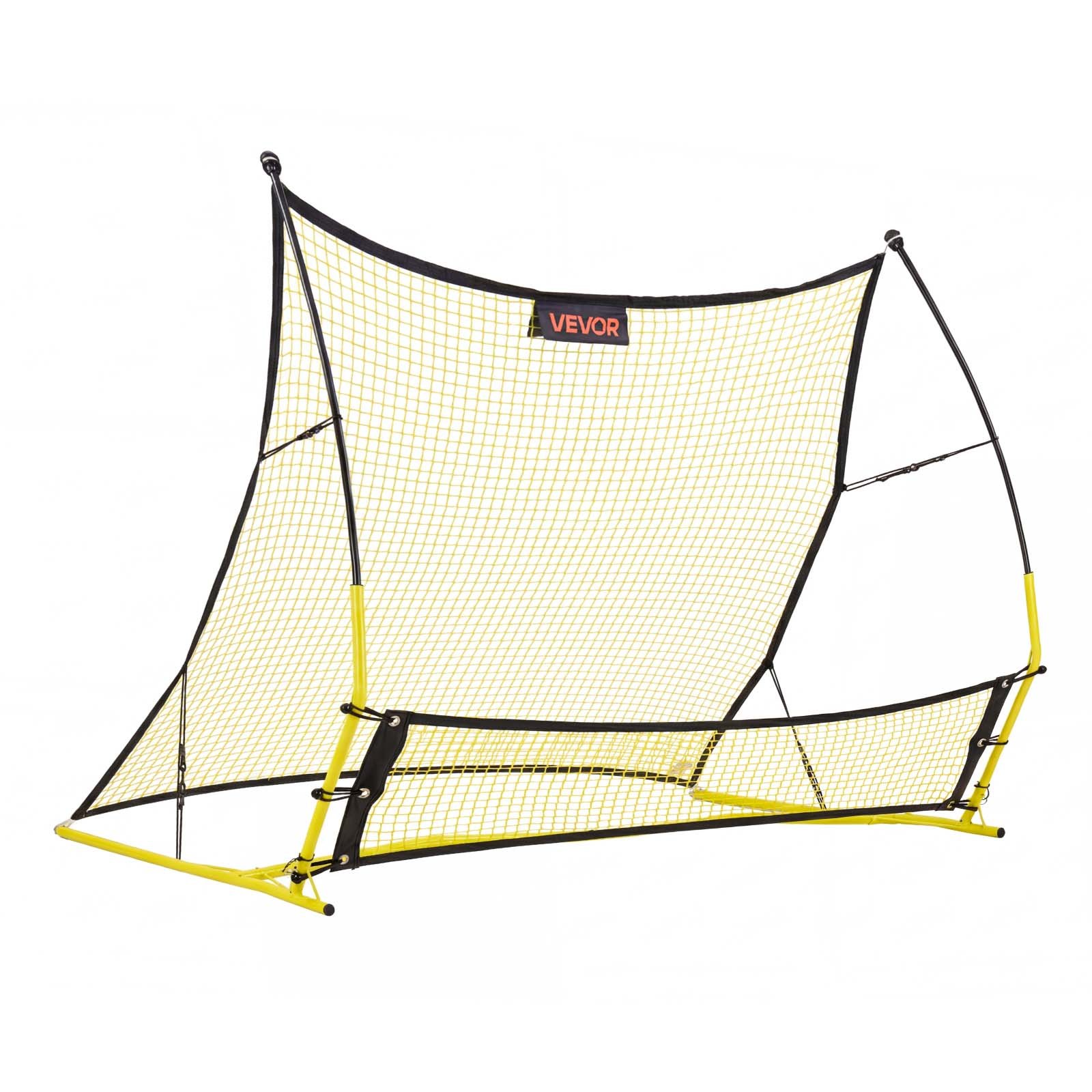VEVOR Red de Rebote para Fútbol 1700 x 1500 mm, Portería de Fútbol, Postes de Fibra de Vidrio y Tubo de Hierro para Control Individual y en Equipo, Práctica de Pases, para Adolescentes y Adultos