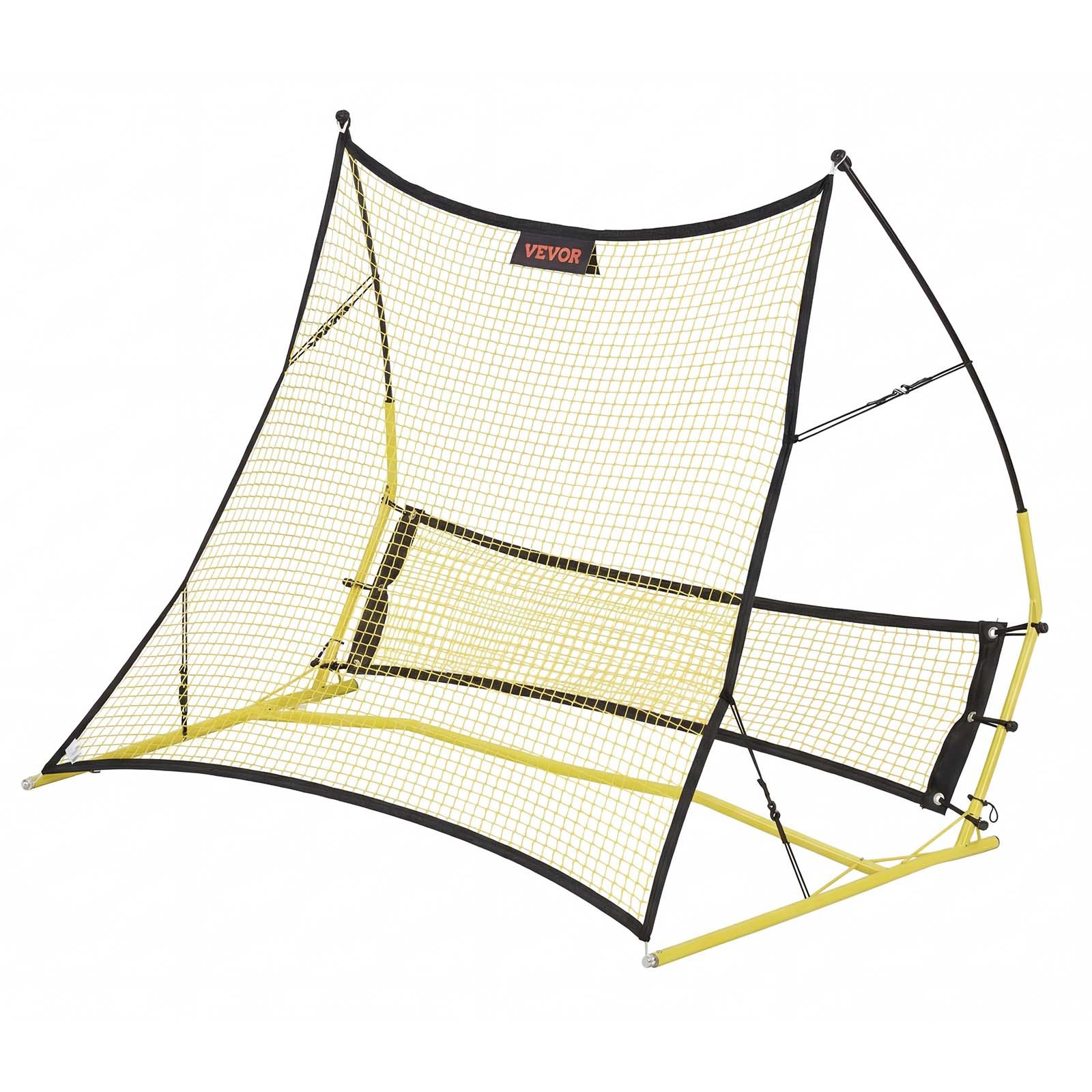 VEVOR Red de Rebote para Fútbol 1700 x 1500 mm, Portería de Fútbol, Postes de Fibra de Vidrio y Tubo de Hierro para Control Individual y en Equipo, Práctica de Pases, para Adolescentes y Adultos