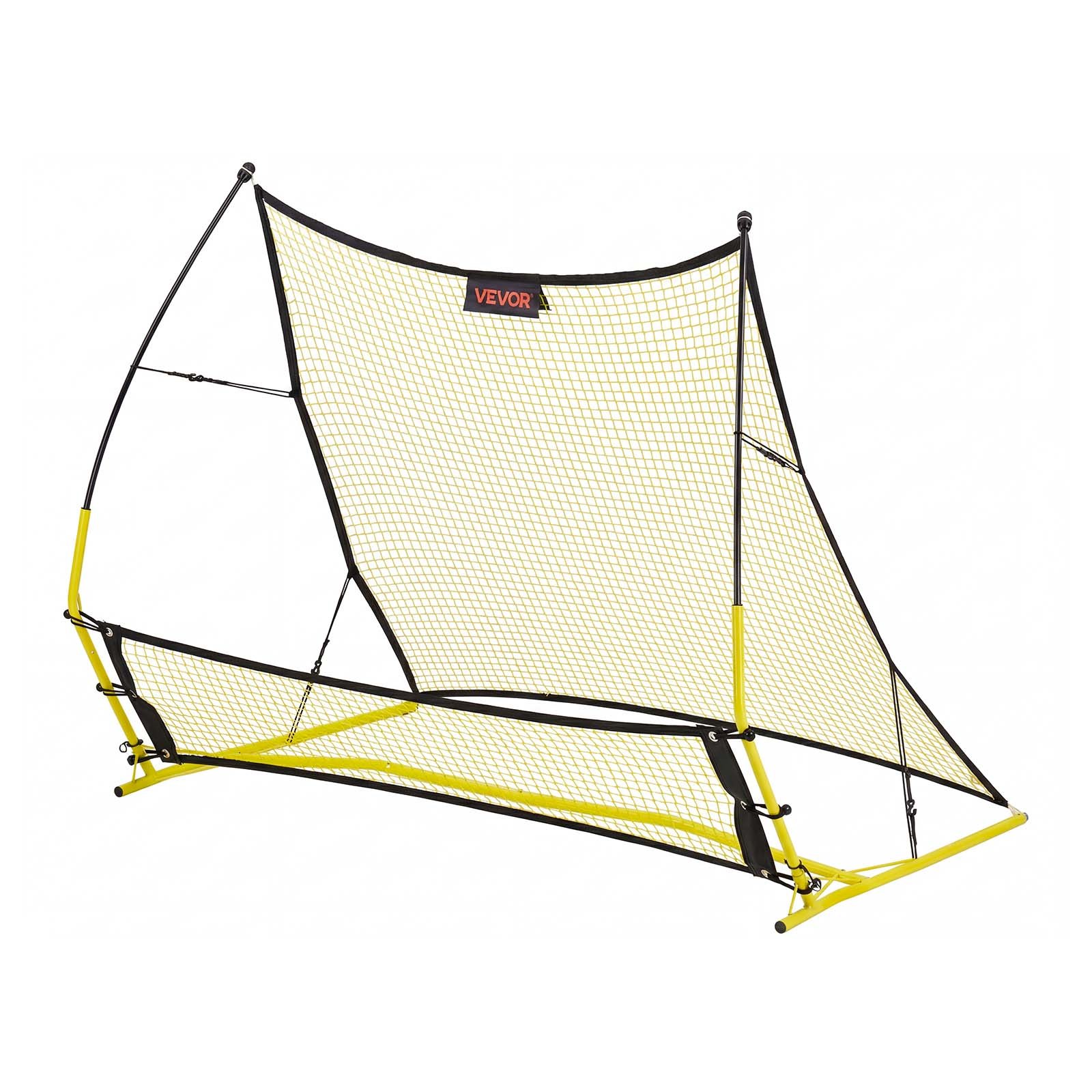 VEVOR Red de Rebote para Fútbol 1700 x 1500 mm, Portería de Fútbol, Postes de Fibra de Vidrio y Tubo de Hierro para Control Individual y en Equipo, Práctica de Pases, para Adolescentes y Adultos