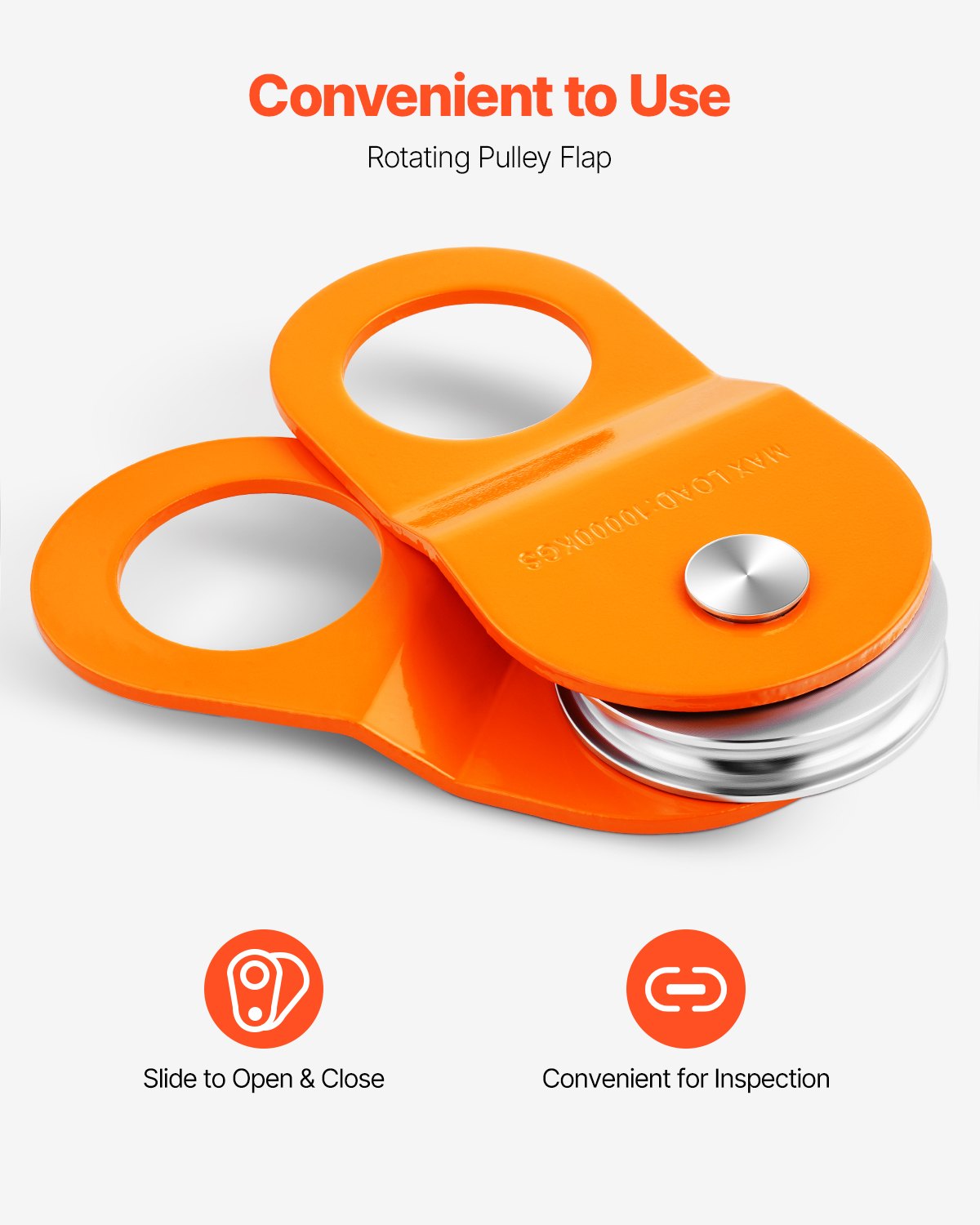 Bloque de cabrestante VEVOR de 10 toneladas, sistema de poleas de aparejo con capacidad de 22 000 lb, compatible con cuerdas de 0,4" a 0,55", accesorios de gancho para cabrestante, accesorio de recuperación todoterreno resistente para camiones, tractores, vehículos todo terreno y UTV.