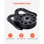 Bloque de arranque VEVOR de 14,5 toneladas para recuperación de cabrestante, resistente, con resistencia a la rotura de 32 000 lb, compatible con cuerda de 3/8 de pulgada, accesorio compacto para recuperación todoterreno para remolque y recuperación en camiones, tractores, vehículos todo terreno y UTV.