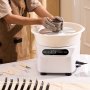 VEVOR - Torno de cerámica de 11 pulgadas, torno eléctrico de 350 W con pedal y pantalla táctil LCD, rueda de cerámica de accionamiento directo con herramientas de modelado para manualidades, color blanco