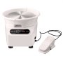 VEVOR - Torno de cerámica de 11 pulgadas, torno eléctrico de 350 W con pedal y pantalla táctil LCD, rueda de cerámica de accionamiento directo con herramientas de modelado para manualidades, color blanco