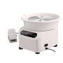 VEVOR - Torno de cerámica de 11 pulgadas, torno eléctrico de 350 W con pedal y pantalla táctil LCD, rueda de cerámica de accionamiento directo con herramientas de modelado para manualidades, color blanco