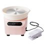 VEVOR - Torno de cerámica de 11 pulgadas, torno eléctrico de 450 W con pedal y pantalla táctil LCD, rueda de cerámica de accionamiento directo con herramientas de modelado para manualidades, color rosa