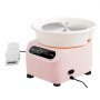 VEVOR - Torno de cerámica de 11 pulgadas, torno eléctrico de 450 W con pedal y pantalla táctil LCD, rueda de cerámica de accionamiento directo con herramientas de modelado para manualidades, color rosa