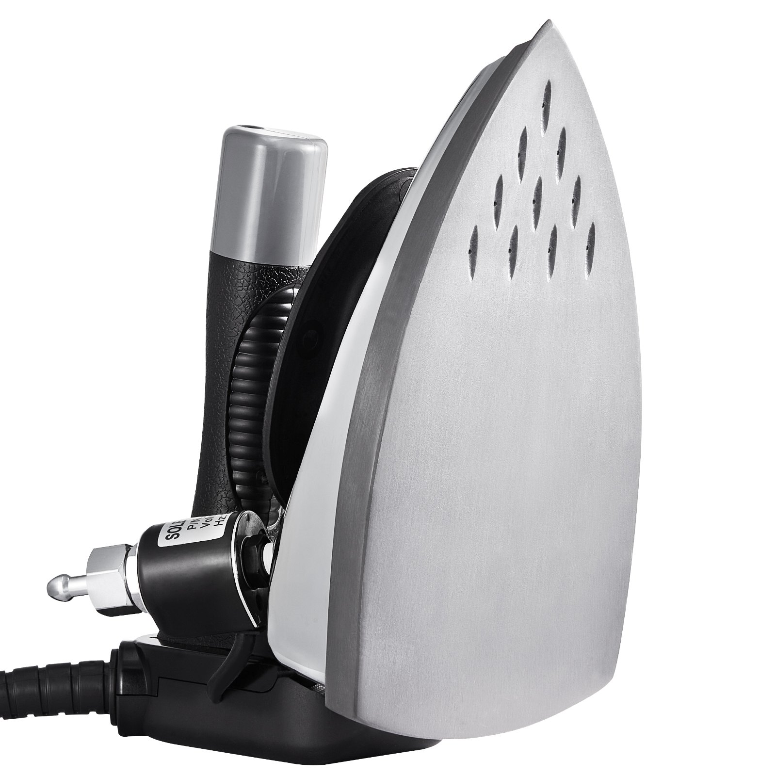 Plancha de vapor por gravedad VEVOR de 1000 W con depósito de gran capacidad de 3,5 L, cartuchos desmineralizadores, base antiadherente y 5 ajustes de temperatura. Juego de plancha de vapor eléctrica industrial.