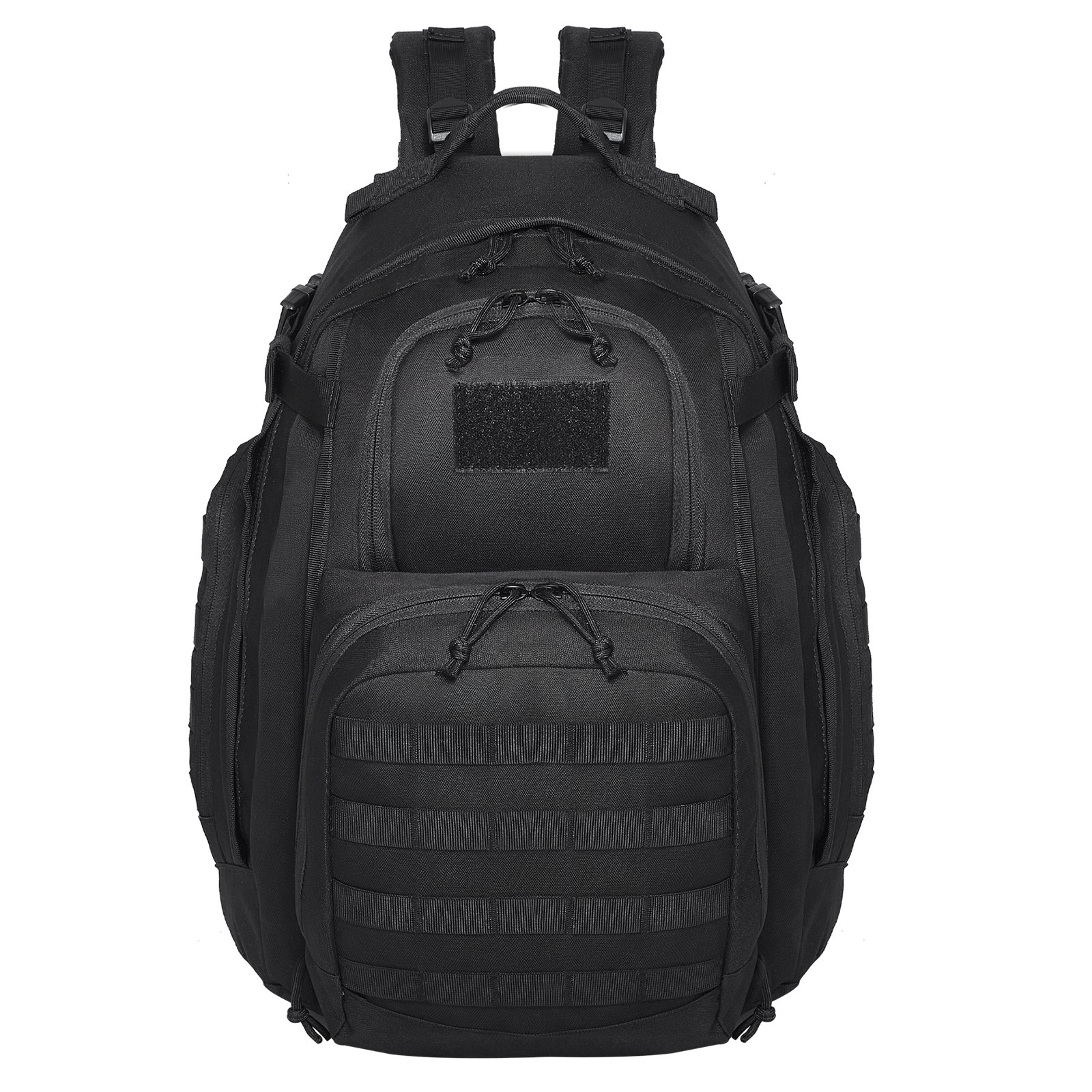 VEVOR Mochila táctica militar de 40 l con diseño Molle y almohadilla de esponja, mochila de asalto para hombre y mujer, mochila Range Gear para aventuras al aire libre, senderismo y caza, color negro.