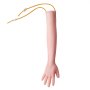Kit de práctica de flebotomía VEVOR, modelo de brazo con tubos amarillos adjuntos para practicar la inserción de agujas.