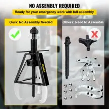 Extractor de mordaza de 3 engranajes VEVOR, extractor manual de capacidad de 17 toneladas/37468 LBS, alcance de extensión de 19" - 24,5" y rango de extensión de 4,9" - 12", longitud del tornillo de avance de 20" Herramientas de extracción de engranajes para engranajes deslizantes, poleas y volantes