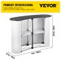 VEVOR Portable Tradeshow Podium Table Display Exhibición Mostrador Stand Stand Feria con bolsas de pared 51 "X 15.7" X 38.5