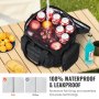 VEVOR - Bolsa térmica para el almuerzo, 20 l, diseño Molle y múltiples bolsillos, fiambrera térmica de 600 D con bolsas de almacenamiento extraíbles, hielera suave para la oficina, picnic, senderismo, playa o bebidas, color negro