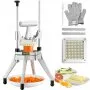 VEVOR Cortador de frutas y verduras comercial Cortador de cebolla hoja de 1/4 pulgadas cortador de alimentos profesional cortador de patatas fritas