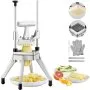 VEVOR Picadora comercial de frutas y verduras, cuchilla de 3/8 ″, cortadora de alimentos profesional resistente, cortadora de patatas fritas Kattex, cortadora de cebolla de acero inoxidable para tomate, pimiento, patata, champiñones, astilla