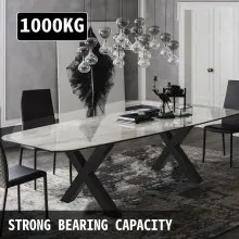 VEVOR Patas de Mesa 720x760mm Inoxi. con Marco en X para Muebles de Café Bar
