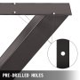 VEVOR Juego de 2 patas muebles de mesa de acero 71 cm de altura y 61 cm de ancho resistentes patas de mesa cuadrada de 7,9 cm de sección X de marco