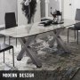 VEVOR Juego de 2 patas muebles de mesa de acero 71 cm de altura y 61 cm de ancho resistentes patas de mesa cuadrada de 7,9 cm de sección X de marco