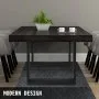 VEVOR Tuspuzz 28x27x3.1 Pulgadas Juego de 2 Patas de Mesa de Acero, 28 Altura 27 Ancho Patas de Mesa de Comedor,Heavy Duty 3.1" Ancho Caja Sección Patas de Mesa Cuadrada, Color Negro Estilo Industrial Count
