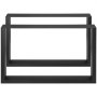 Patas de mesa de acero VEVOR negro con diseño de marco rectangular, resistente y moderno.