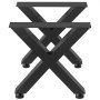 Patas de mesa de acero VEVOR negro con diseño en forma de X para un soporte resistente.