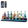 Estante de exhibición de botellas de licor con iluminación LED VEVOR, control por RF y aplicación, 48", 2 pasos