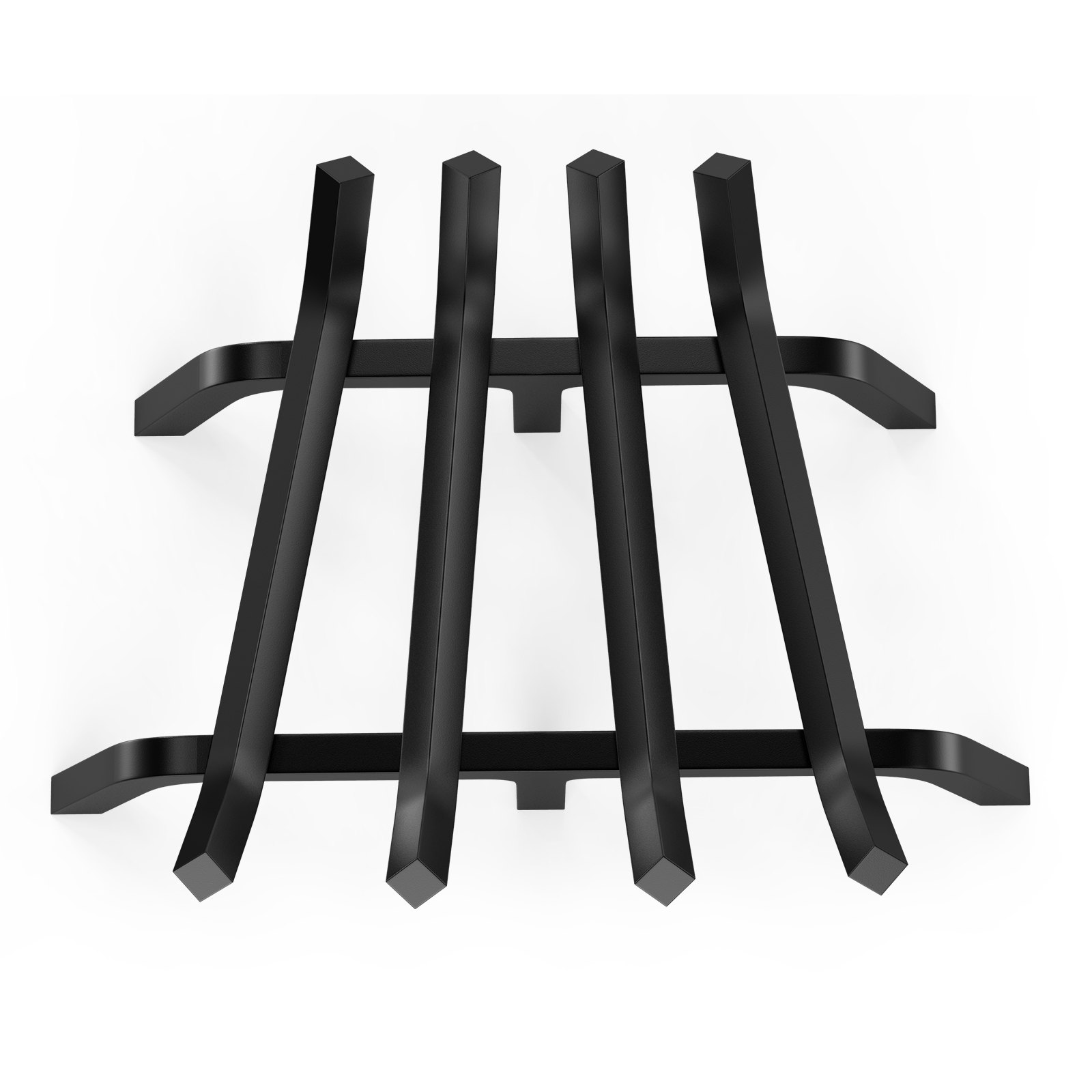 VEVOR Rejilla para leña para chimenea, rejilla resistente para chimenea de 18 pulgadas con 6 patas de apoyo, barras de acero con recubrimiento de polvo sólido de 3/4 pulgadas, soporte para leña para chimenea interior y exterior