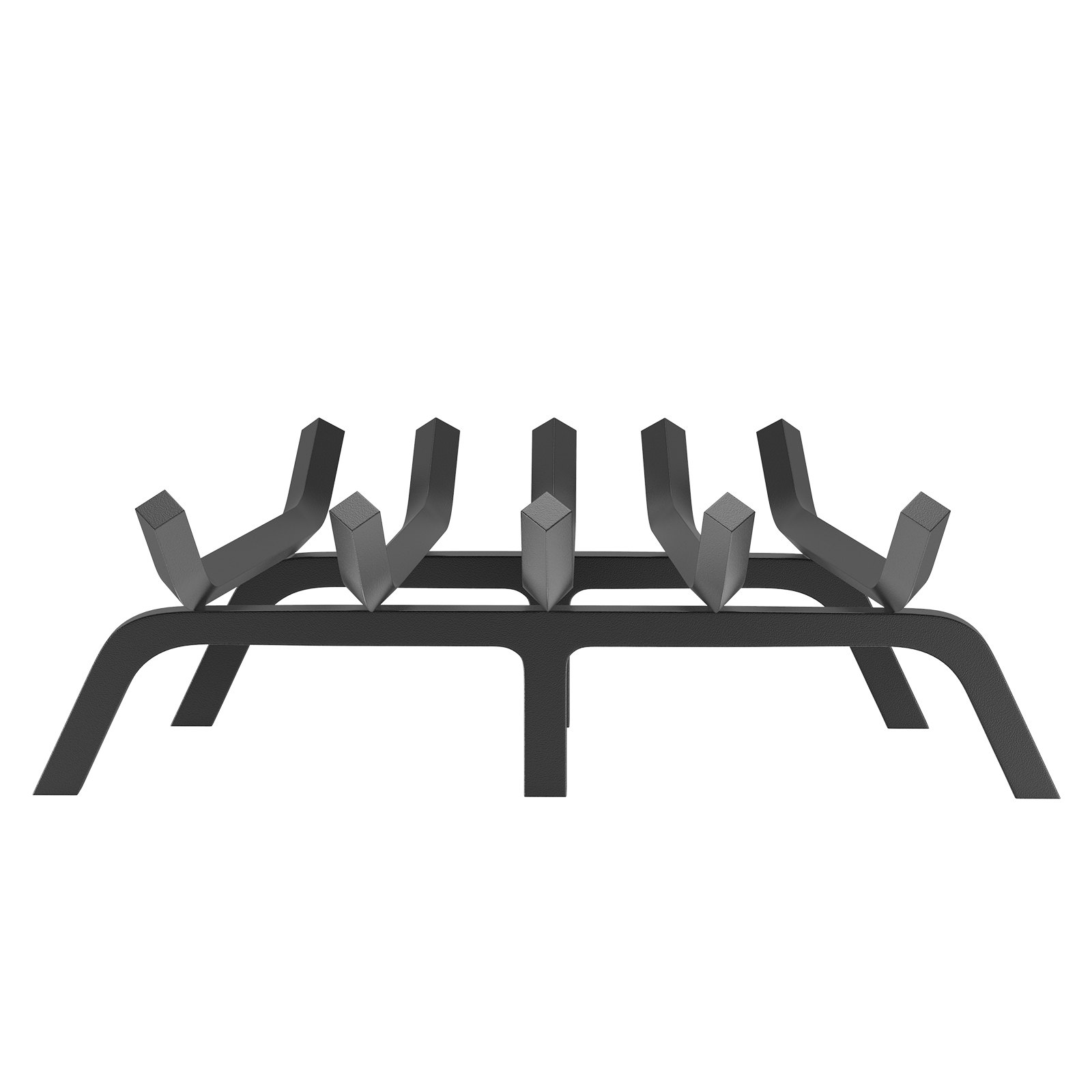 VEVOR Rejilla para leña para chimenea, rejilla resistente para chimenea de 21 pulgadas con 6 patas de apoyo, barras de acero con recubrimiento de polvo sólido de 3/4 pulgadas, soporte para leña para chimenea interior y exterior