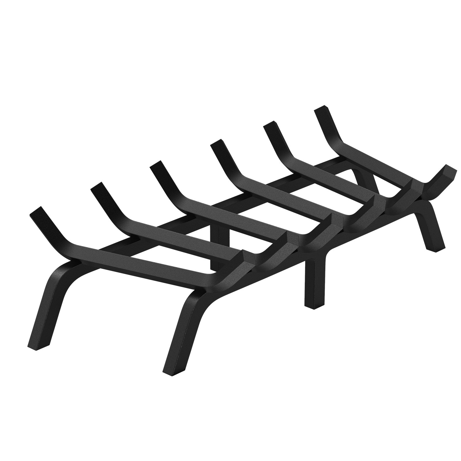 VEVOR Rejilla para leña para chimenea, 27 pulgadas, resistente con 6 patas de apoyo, barras de acero sólidas con recubrimiento en polvo de 3/4 pulgadas, soporte para leña para chimenea interior y exterior