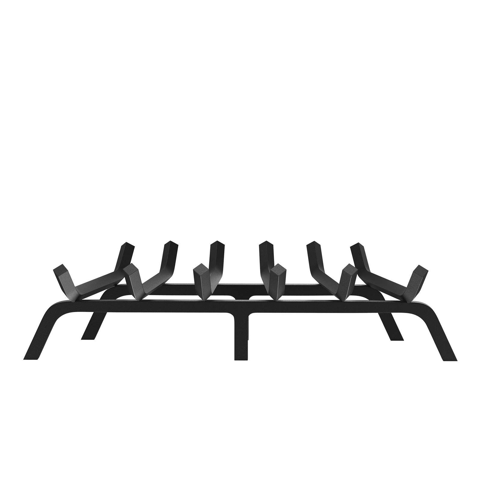 VEVOR Rejilla para leña para chimenea, 27 pulgadas, resistente con 6 patas de apoyo, barras de acero sólidas con recubrimiento en polvo de 3/4 pulgadas, soporte para leña para chimenea interior y exterior