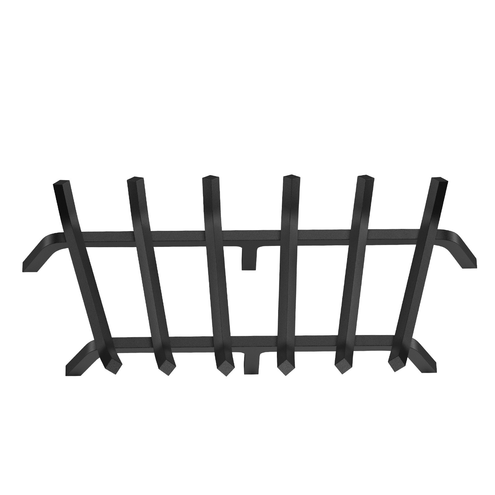 VEVOR Rejilla para leña para chimenea, 27 pulgadas, resistente con 6 patas de apoyo, barras de acero sólidas con recubrimiento en polvo de 3/4 pulgadas, soporte para leña para chimenea interior y exterior