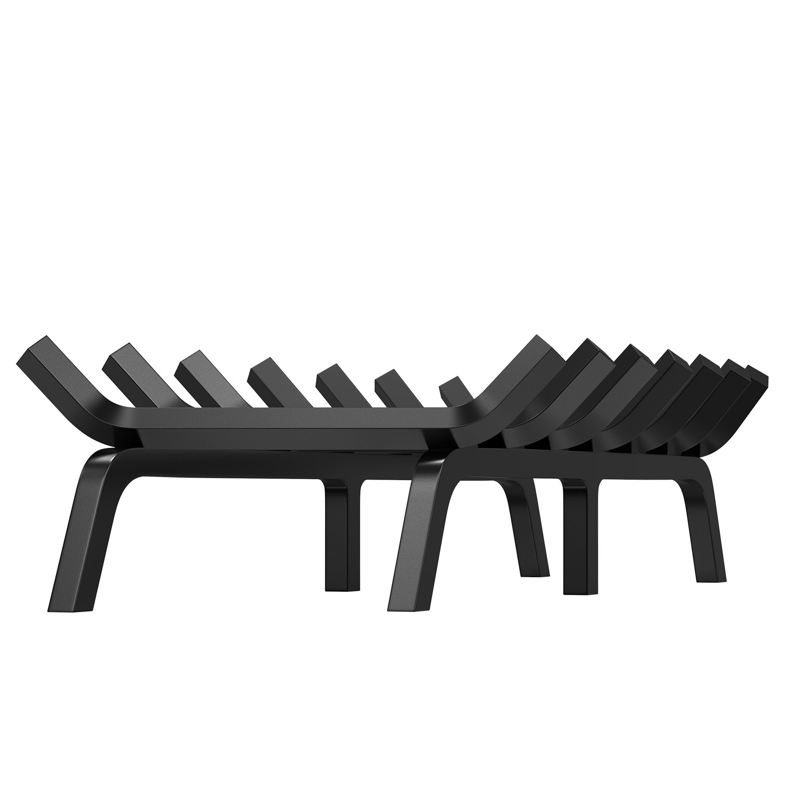 VEVOR Rejilla para leña para chimenea, rejilla resistente para chimenea de 30 pulgadas con 6 patas de apoyo, barras de acero con recubrimiento de polvo sólido de 3/4 pulgadas, soporte para leña para chimenea interior y exterior