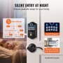 VEVOR Cerradura de puerta con huella digital, cerradura de puerta de entrada sin llave con huella digital/código de teclado/llave, bloqueo automático, contraseña anti-miradas, clasificación IP 63 para puerta principal, cerrojo de teclado electrónico con 300 usuarios