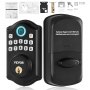 VEVOR Cerradura de puerta con huella digital, cerradura de puerta de entrada sin llave con huella digital/código de teclado/llave, bloqueo automático, contraseña anti-miradas, clasificación IP 63 para puerta principal, cerrojo de teclado electrónico con 300 usuarios