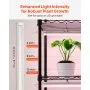 Estante para plantas VEVOR con luz de cultivo, soporte para plantas de interior de 6 niveles, expositor de plantas de interior de 180 cm de alto con ruedas y temporizador, luces de cultivo de espectro completo de 150 W y 3800 K, soporte metálico para macetas para sembrar semillas.