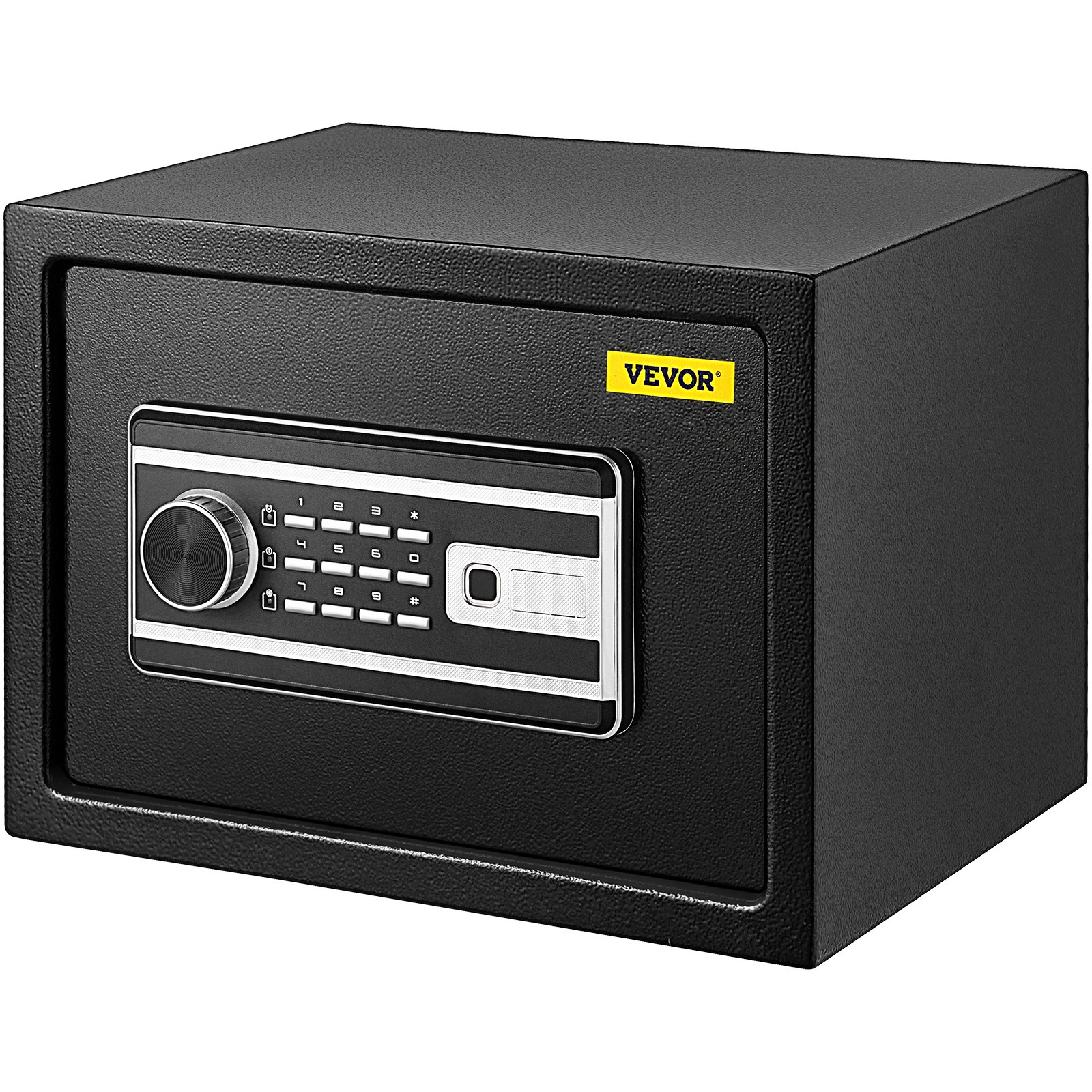 Caja de seguridad con huella dactilar VEVOR con teclado electrónico y escáner de huellas dactilares.