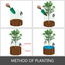 VEVOR - Bolsa de cultivo de plantas de 100 galones, 12 unidades, macetas de tela de aireación con asas, bolsa de cultivo negra, contenedor de plantas para plantación de jardín, lavable y reutilizable, color negro