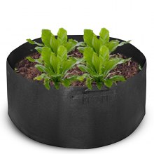 VEVOR 5-Pack 200 galones bolsa de cultivo de plantas macetas de tela de aireación con asas negro bolsa de cultivo contenedor de plantas para plantación de jardín lavable y reutilizable