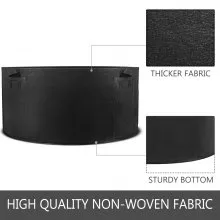 VEVOR 5-Pack 200 galones bolsa de cultivo de plantas macetas de tela de aireación con asas negro bolsa de cultivo contenedor de plantas para plantación de jardín lavable y reutilizable