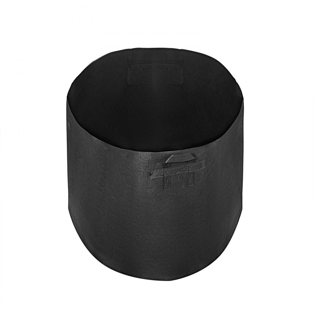 Bolsas de cultivo VEVOR, paquete de 12, de 45 galones, con asas, lavables y reutilizables, color negro. Macetas de tela con ventilación para jardín.