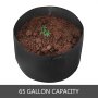 VEVOR Bolsa de cultivo de plantas de contenedor de 65 galones, paquete de 12, negro