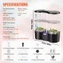 Sistema de cultivo hidropónico VEVOR, sistema de cultivo interior de 12 módulos, jardín de hierbas de interior con luz LED de espectro completo, sistema de jardinería interior con altura ajustable, tanque de agua de 4,2 L y temporizador automático.
