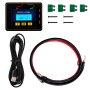 Kit inversor de corriente VEVOR con pantalla digital, cables y fusibles.