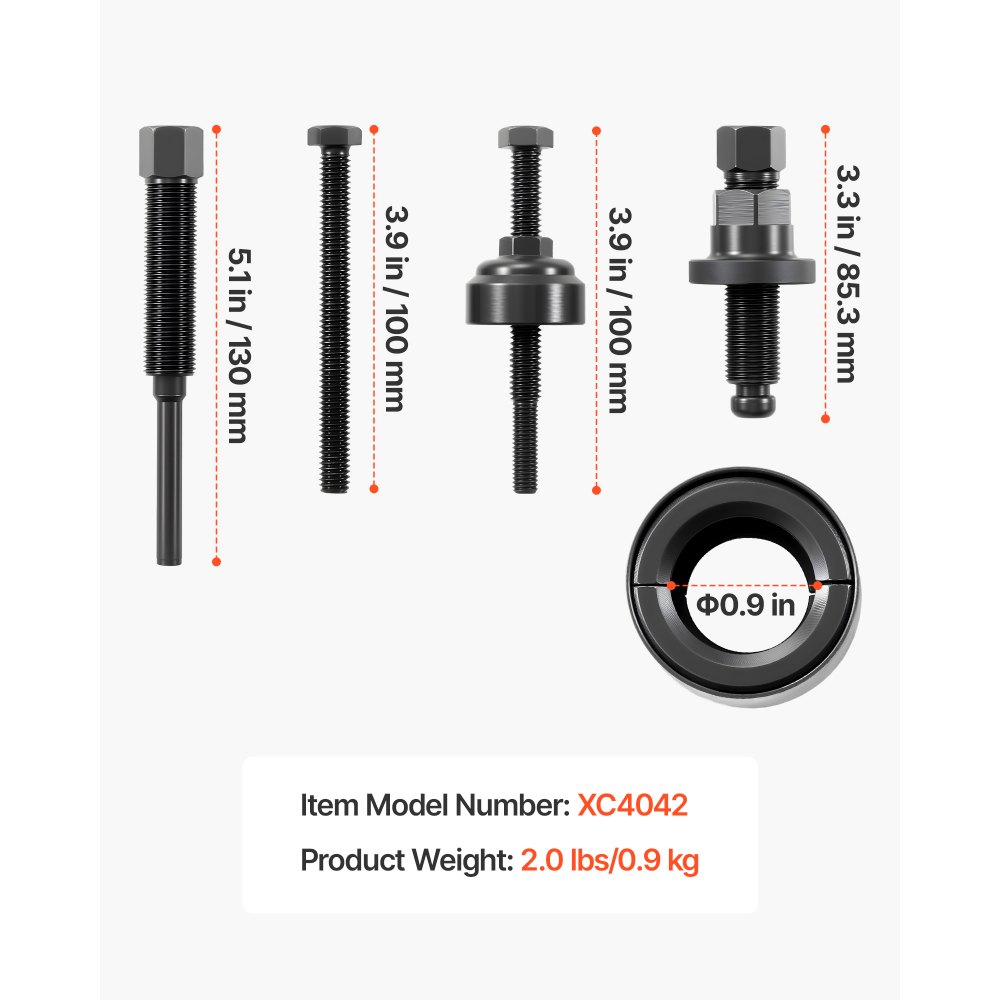 VEVOR - Juego de herramientas para instalar y extraer poleas de bomba de dirección asistida, compatible con vehículos Ford, GM V6 y VW. Herramientas para instalar y extraer poleas de bomba de dirección asistida.