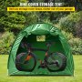 VEVOR Tienda de campaña de almacenamiento para bicicleta, tela Oxford 420D portátil para 4 bicicletas, cobertizo de almacenamiento para bicicleta antipolvo impermeable al aire libre, resistente para bicicletas, cortacésped y herramientas de jardín, con bolsa de transporte, verde