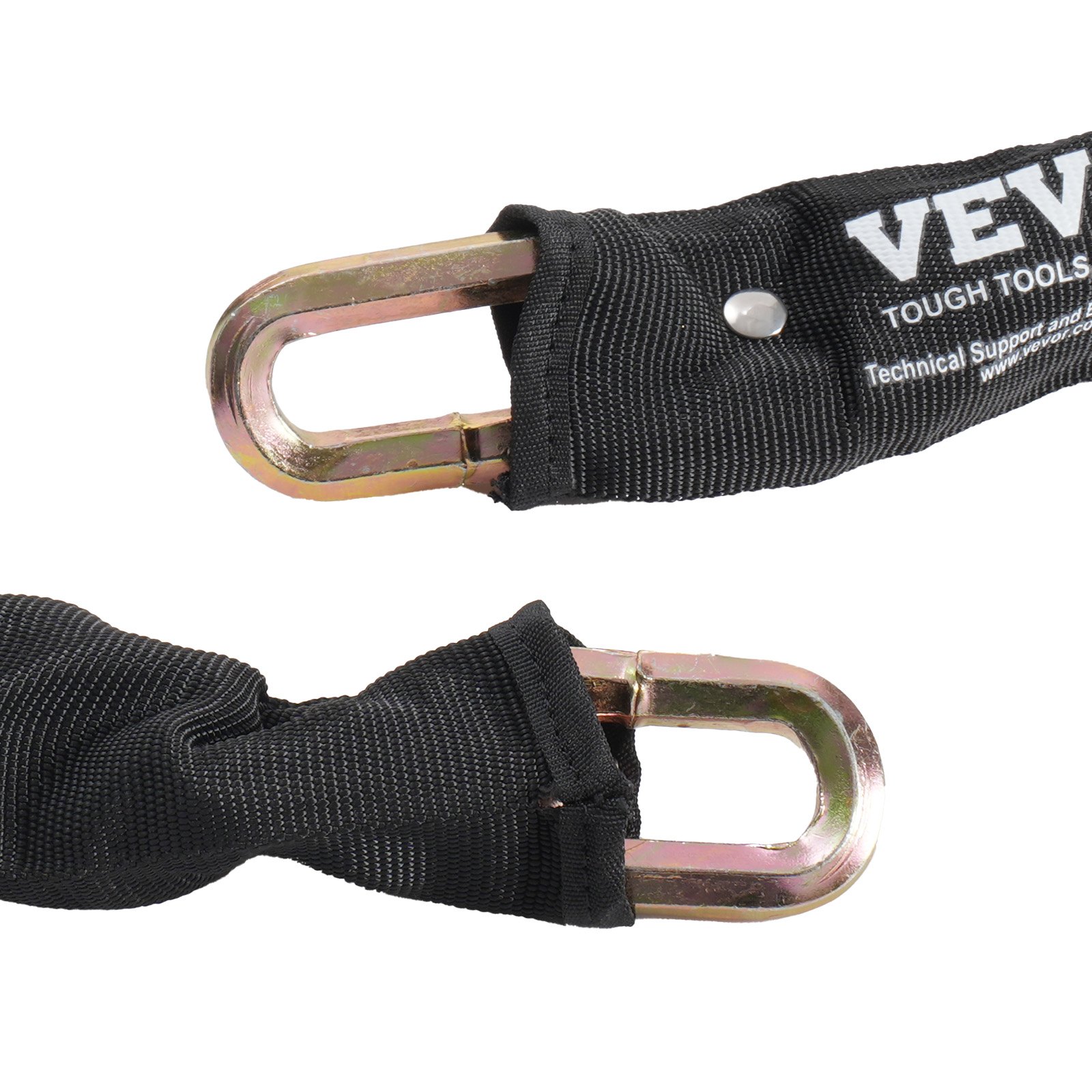 VEVOR Candado de cadena para bicicleta, 1,8 m, resistente, de acero, antirrobo, de alta seguridad, perfecto para bicicletas, motocicletas, scooters, puertas, vallas y portones, 9,5 mm, color negro