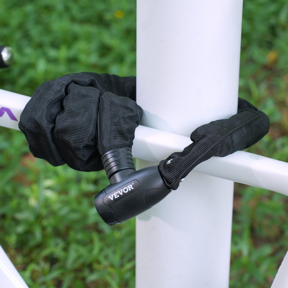 VEVOR Candado de cadena para bicicleta, combinación de 1,2 m con 4 llaves, resistente, antirrobo, de alta seguridad, perfecto para bicicletas, motocicletas, scooters, puertas, vallas o portones, 8 mm