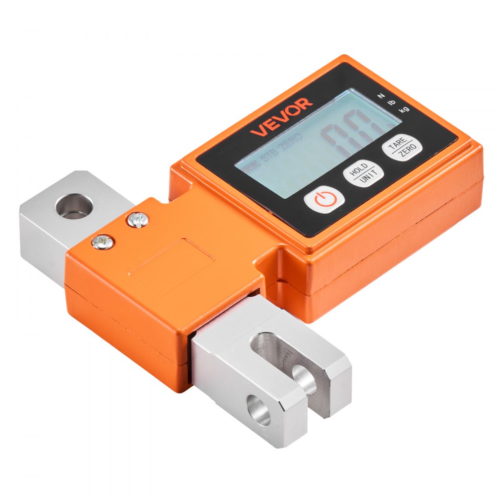 Báscula de grúa digital VEVOR, capacidad máxima de 1100 lb/500 kg, báscula colgante industrial resistente con carcasa de aluminio fundido y pantalla LCD, división de 0,2 lb e interruptor de 3 unidades, apagado automático para garaje