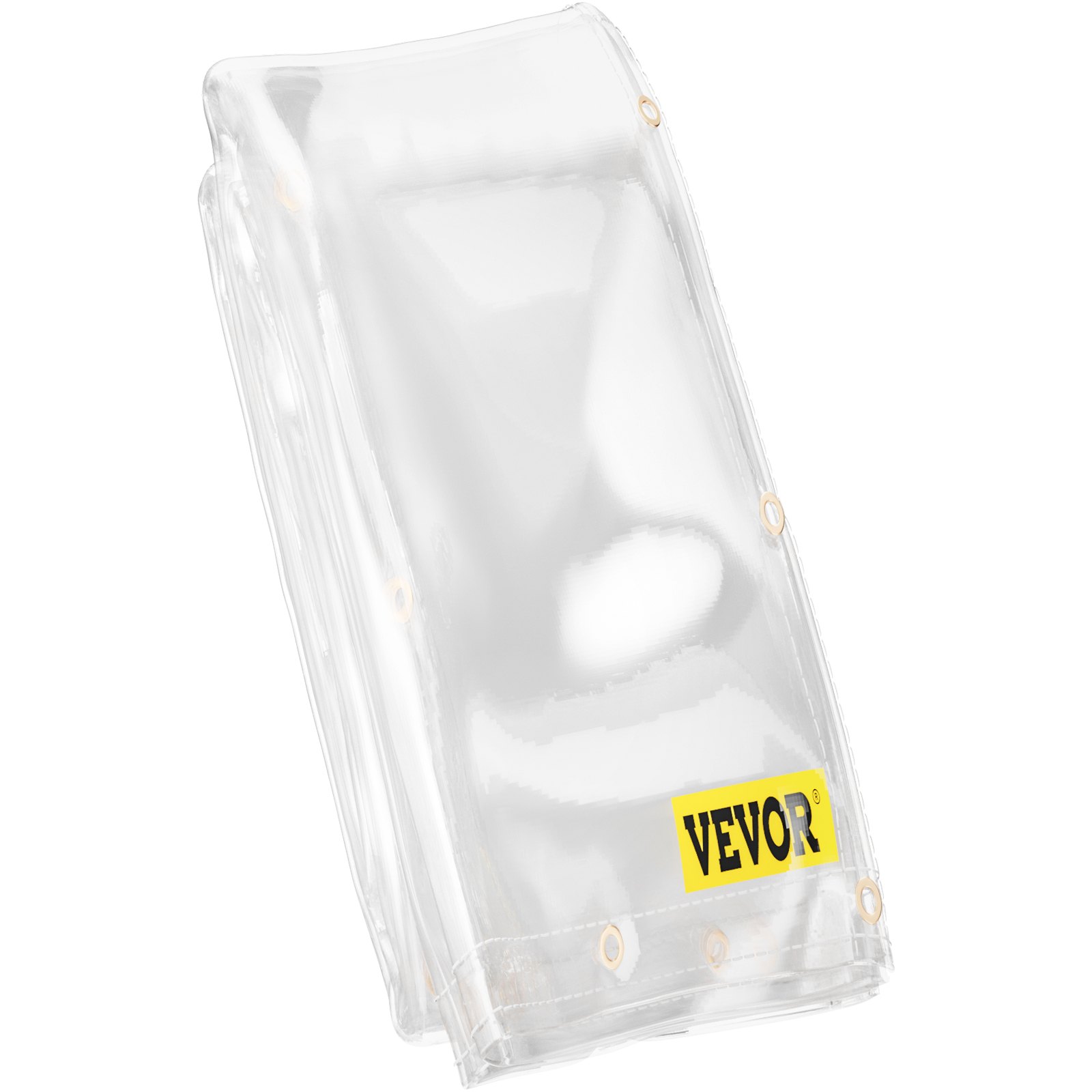 Lona de vinilo transparente VEVOR, 10 x 10 pies, 20 mil de grosor, caja de patio impermeable de alta resistencia, lona de PVC transparente resistente a desgarros y a la intemperie, con ojales de latón y bordes reforzados para cubierta exterior