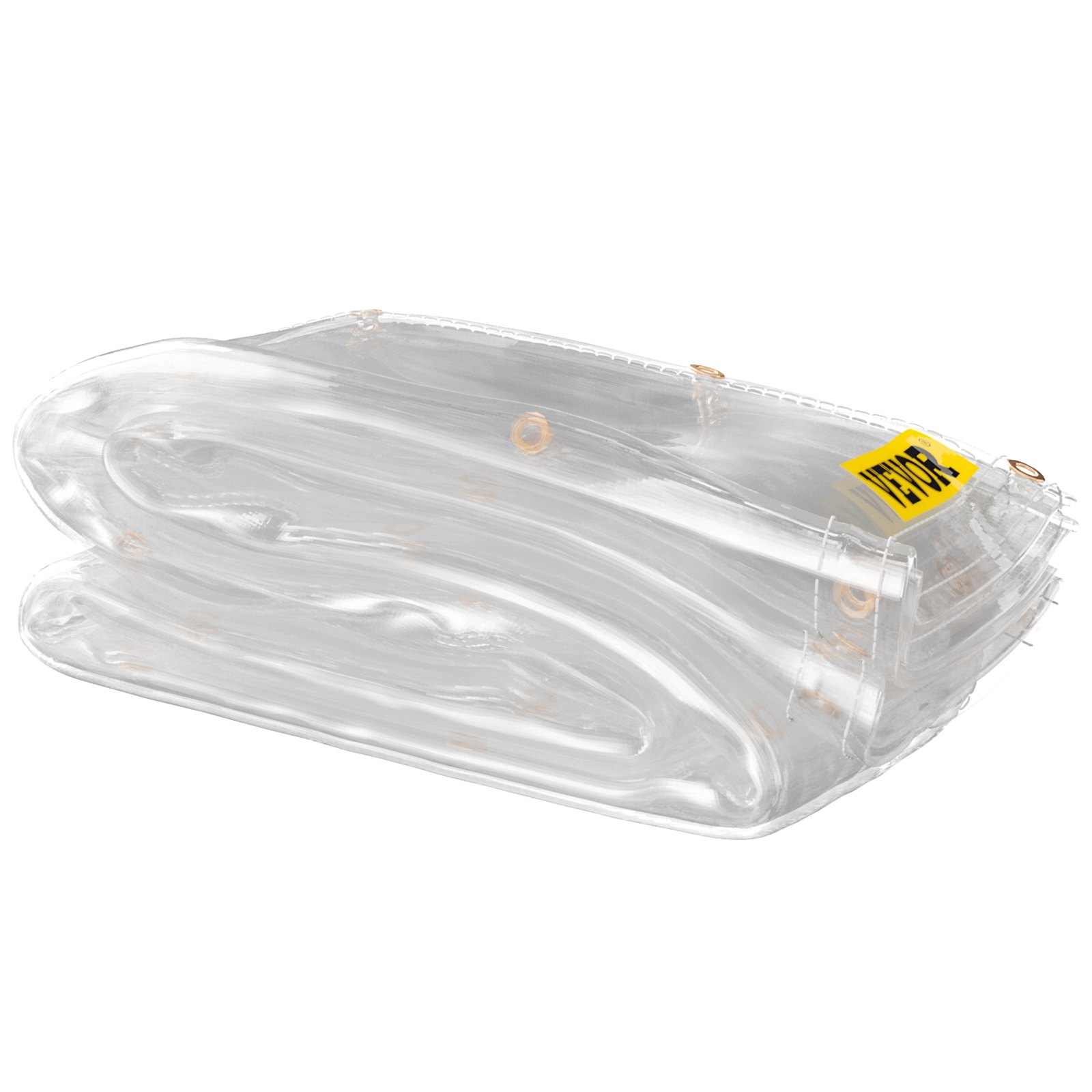 Lona de vinilo transparente VEVOR, 10 x 10 pies, 20 mil de grosor, caja de patio impermeable de alta resistencia, lona de PVC transparente resistente a desgarros y a la intemperie, con ojales de latón y bordes reforzados para cubierta exterior