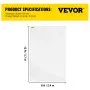 Lona de vinilo transparente VEVOR, 2,4 x 3,6 m, 0,8 mm de grosor, resistente al agua, para patio, resistente a desgarros y a la intemperie, con ojales de latón y bordes reforzados para exteriores.